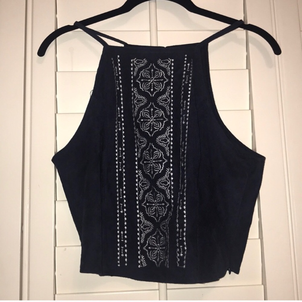 Abercrombie Suede Crop Top